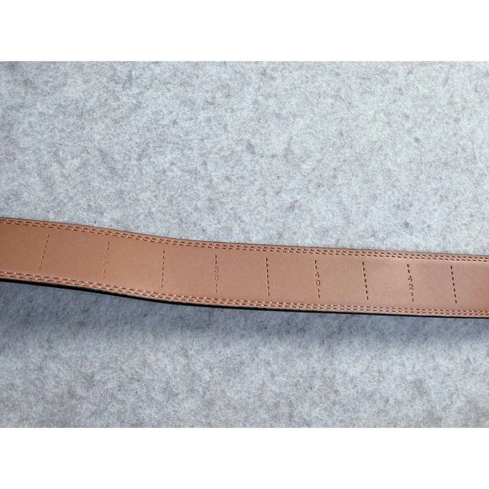 Kemisant Ratchet Belt Men Adjustable Brown Leather Automatic Slide Dress 28